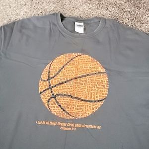 Gildan basketball t shirt.   I can do all things through christ.